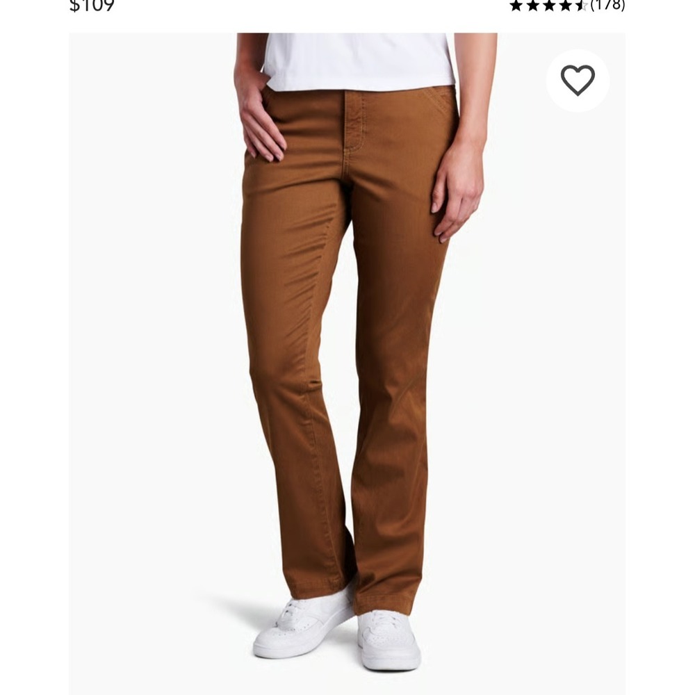Kuhl Kultivatr Straight Leg Pant Tuscan Sun Brown Size 6 32 Inseam 6396 NWT $109